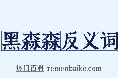 黑森森反义词是什么意思的图片